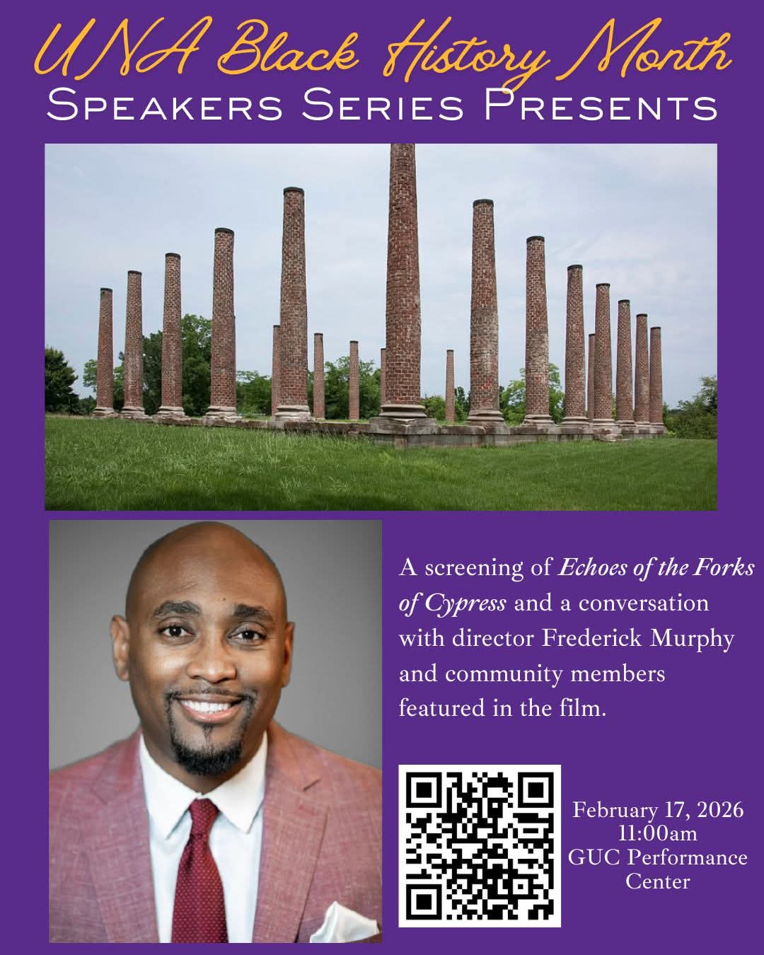 UNA Black History Speakers Series Presents a Screening of Echoes of the Forks of Cypress