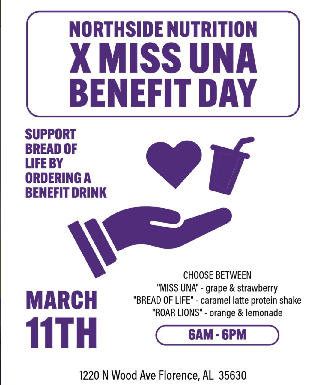Miss UNA x Northside Nutrition Benefit Day