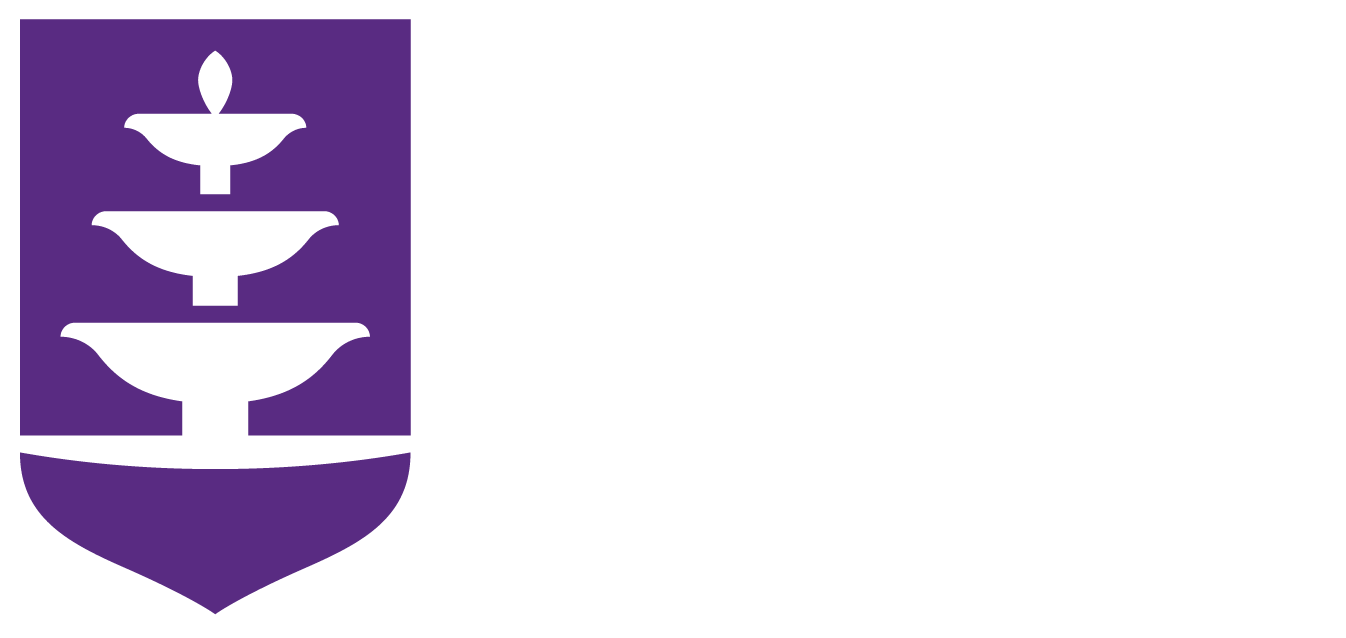 One color UNA shield logo with horizontal aligned white monogram "UNA".