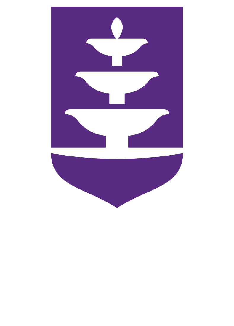 One color UNA shield logo with vertical aligned white monogram "UNA".