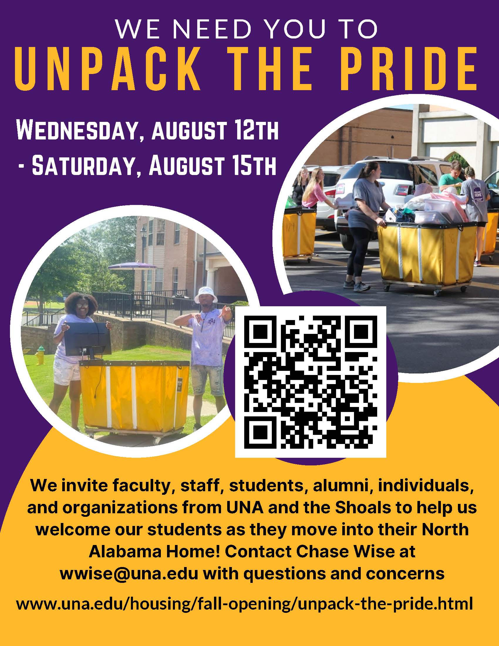 UNPack the Pride Flyer. Scan the code to sign up.