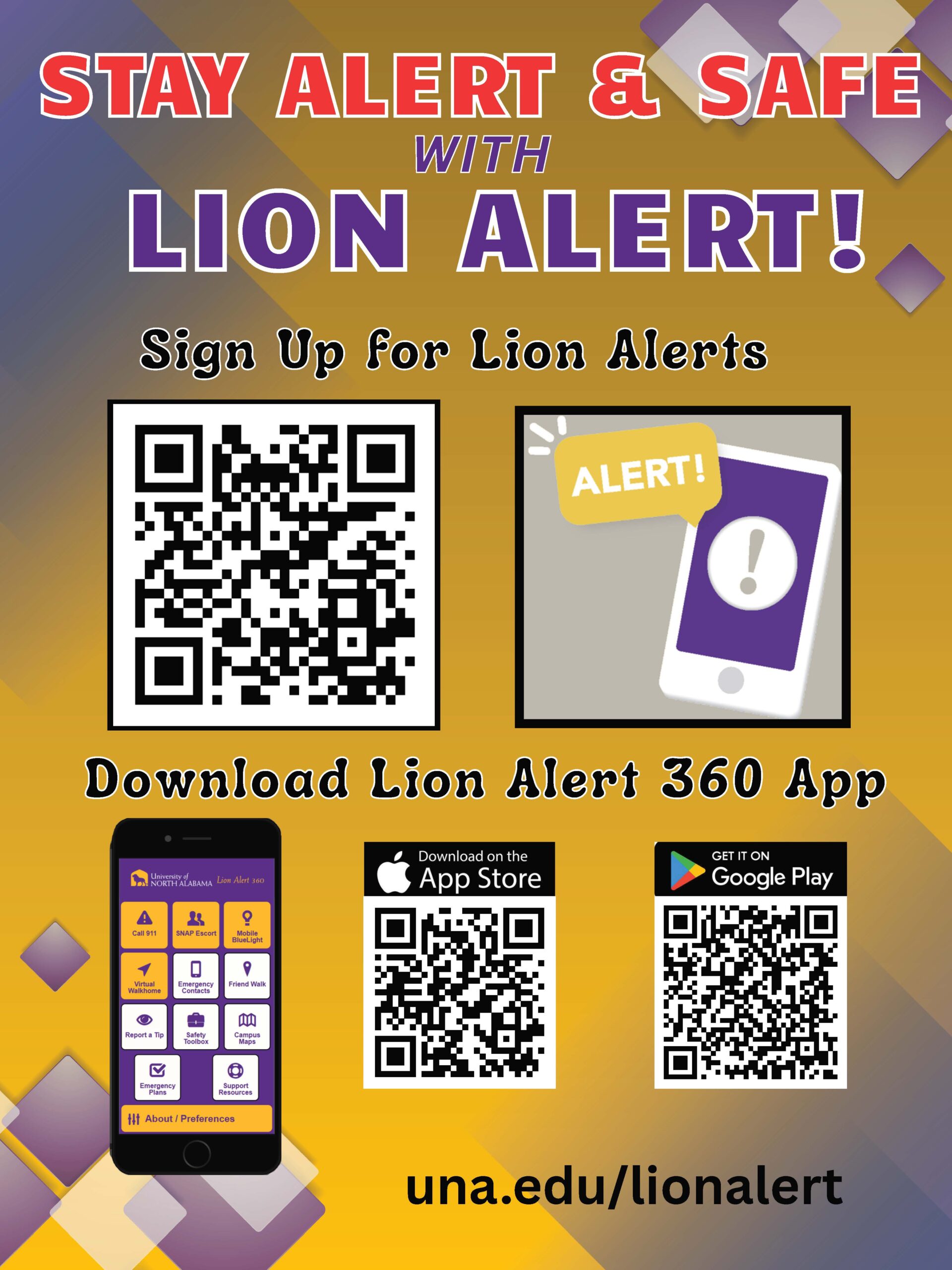 QR codes for Lion Alert