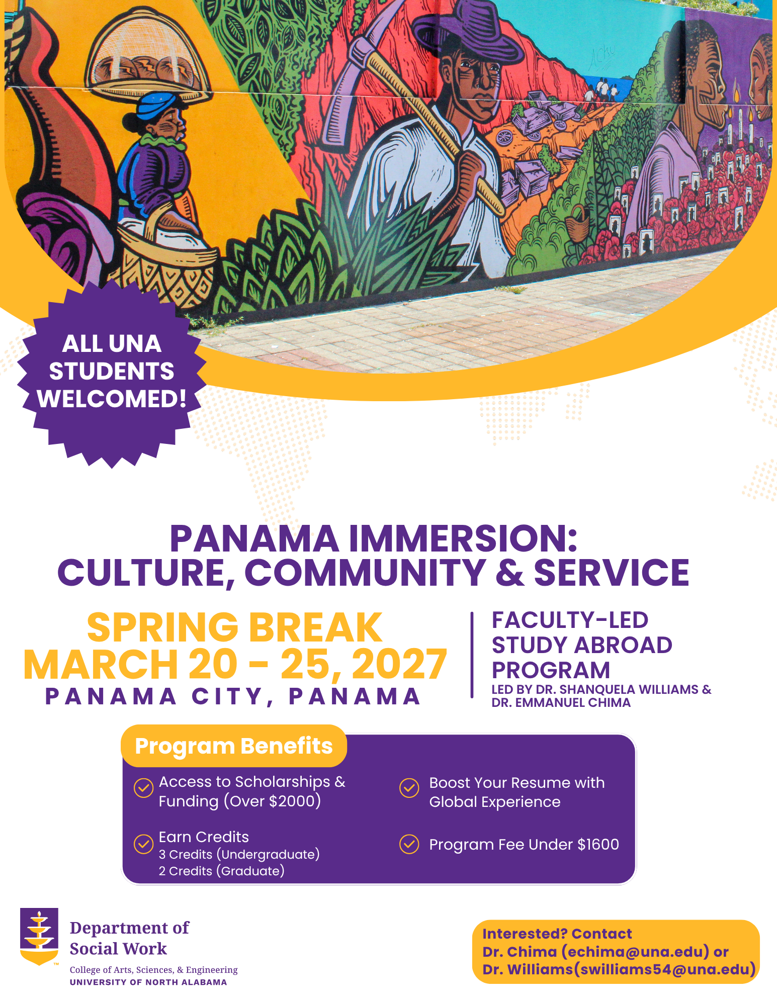 Panama Immersion Study Abroad, Spring Break 2027