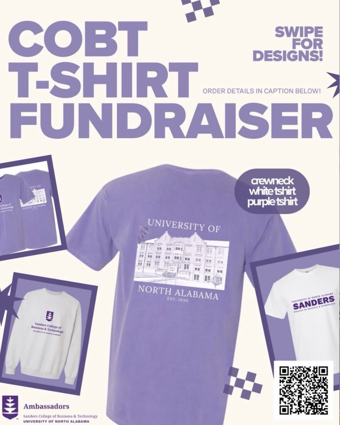 Flyer announcing the Sanders COBT Ambassador T-shirt fundraiser pre-orders close on October 30th